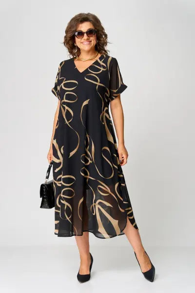 Robe midi élégante et fluide