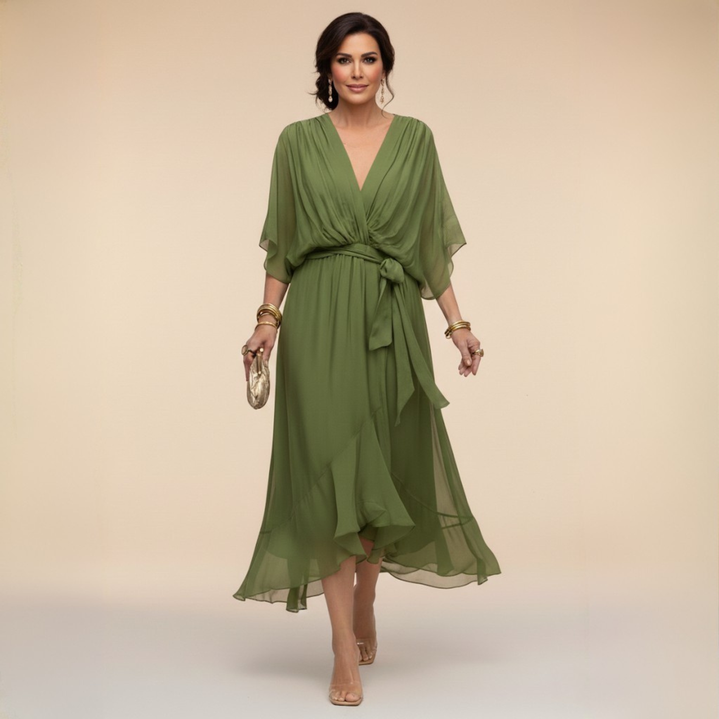 Robe fluide en mousseline
