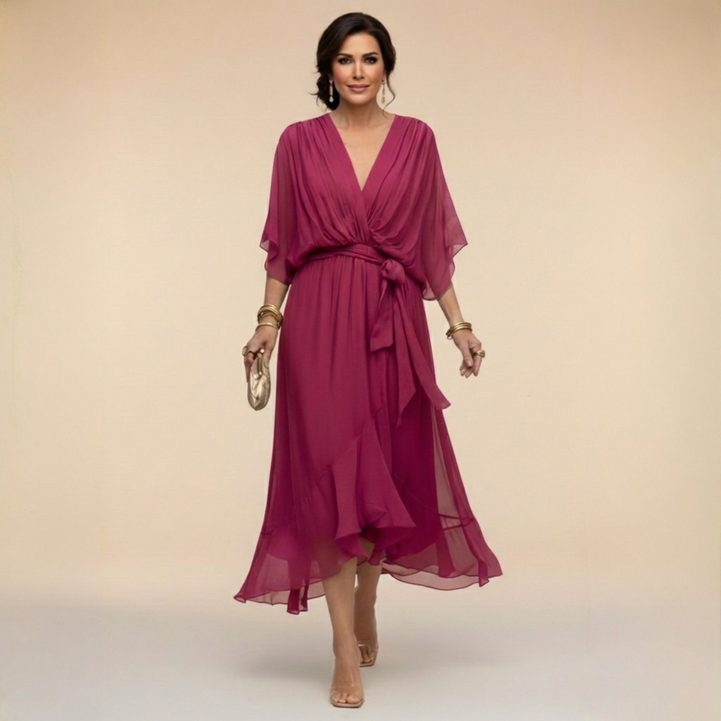 Robe fluide en mousseline