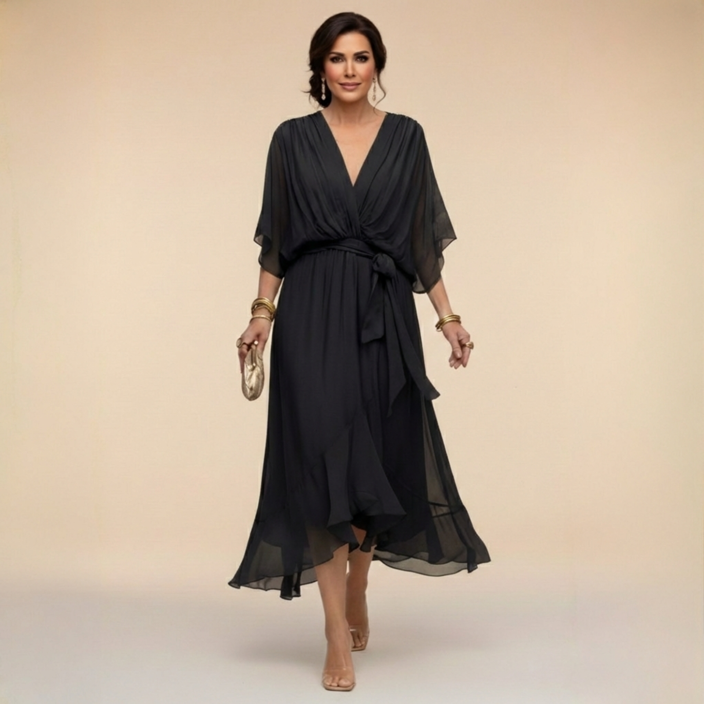 Robe fluide en mousseline