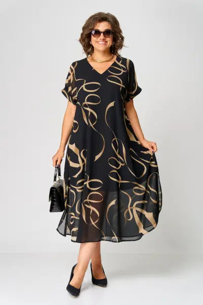 Robe midi élégante et fluide