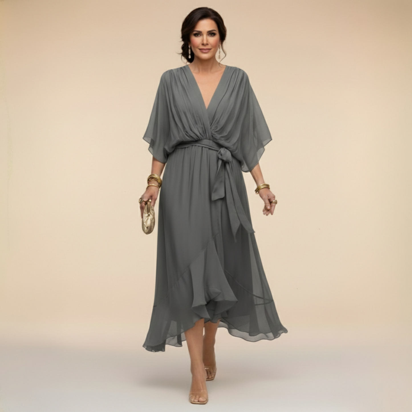 Robe fluide en mousseline