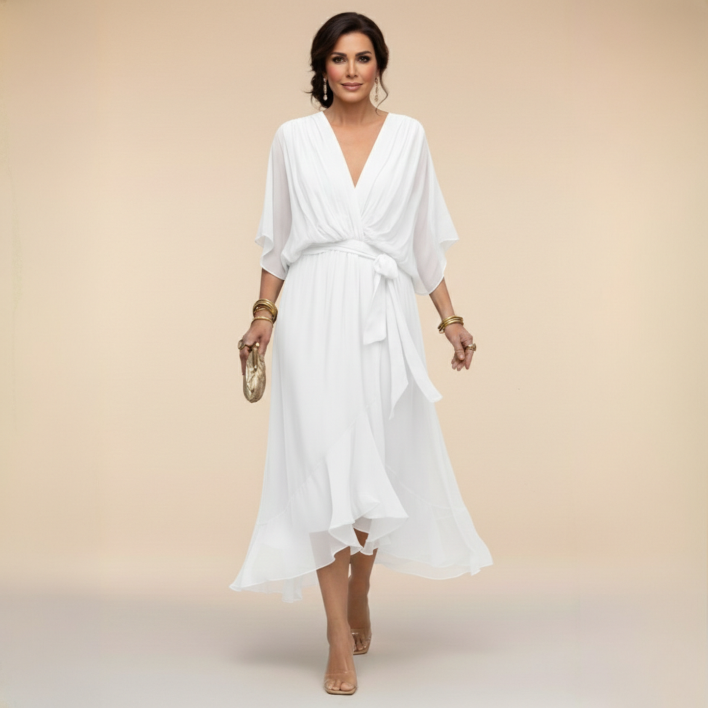 Robe fluide en mousseline