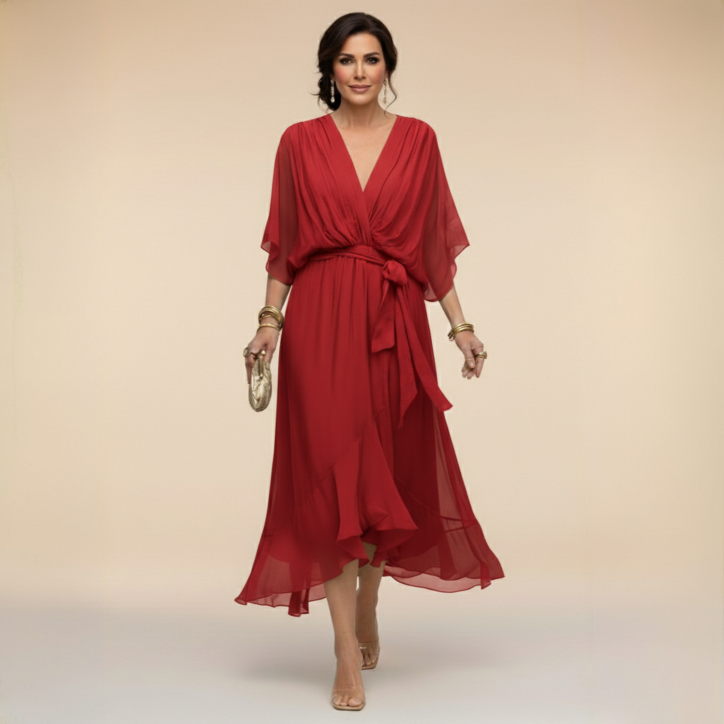 Robe fluide en mousseline