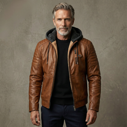 Veste Effet Cuir Doublée